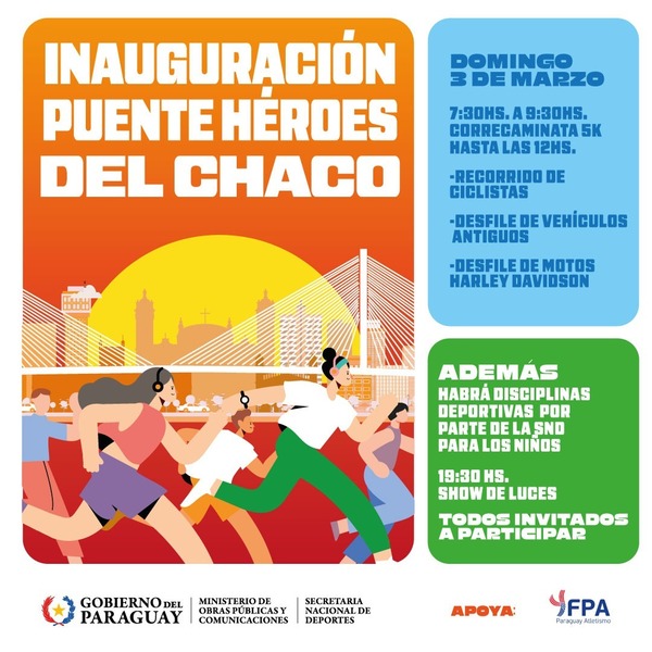 Actividades para toda la familia en la inauguración del puente Héroes del Chaco | RADIO NACIONAL