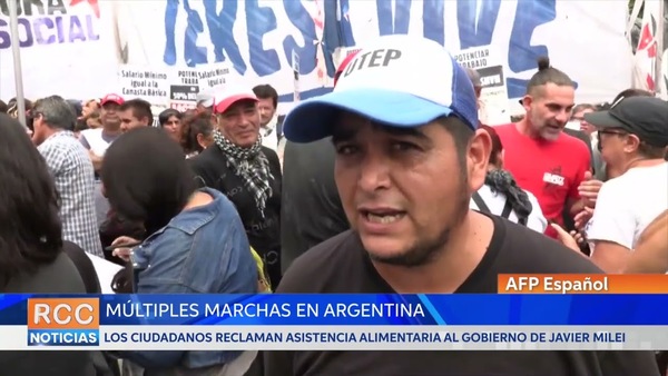 Múltiples marchas en Argentina en reclamo de asistencia alimentaria