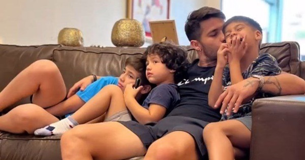 Así sorprendieron Elías, Emanuel y Piero a su papá por su cumpleaños - EPA