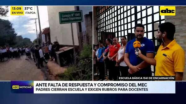 Encarnación: padres cierran escuela en reclamo de rubros docentes - ABC Noticias - ABC Color
