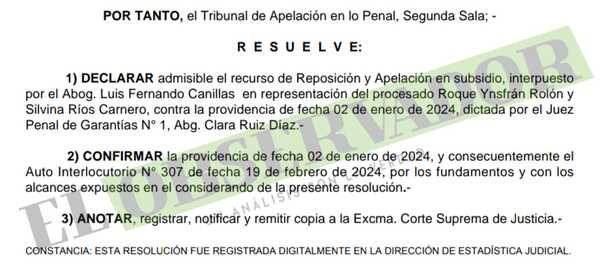 Cámara confirma providencia sobre convocatoria a imposición y cuestiona conducta dilatoria