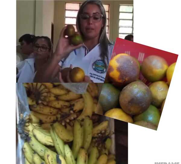 Frutas servidas por la Gobernación de Amambay, están podridas y son de pésima calidad