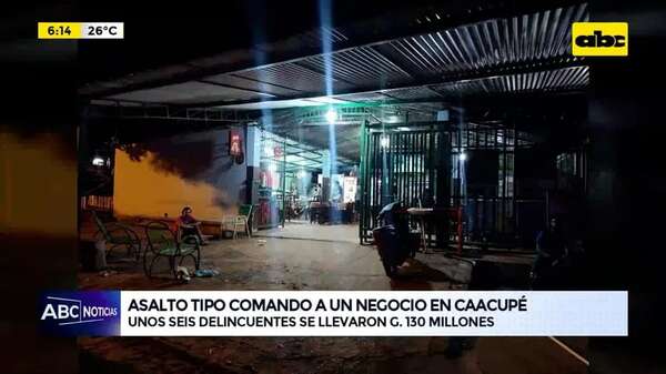 Video: Asalto tipo comando a un negocio en Caacupé - ABC Noticias - ABC Color