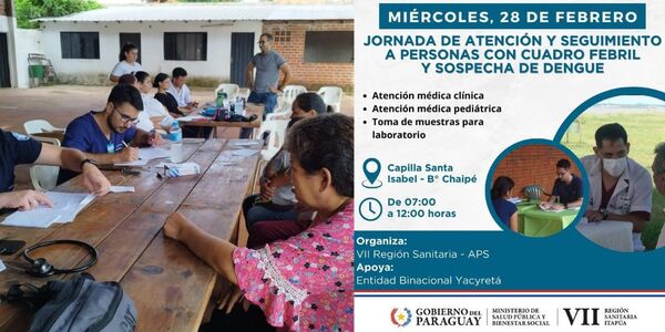 SE REALIZA JORNADA DE ATENCIÓN MÉDICA EN EL B° CHAIPE DE ENCARNACIÓN - Itapúa Noticias