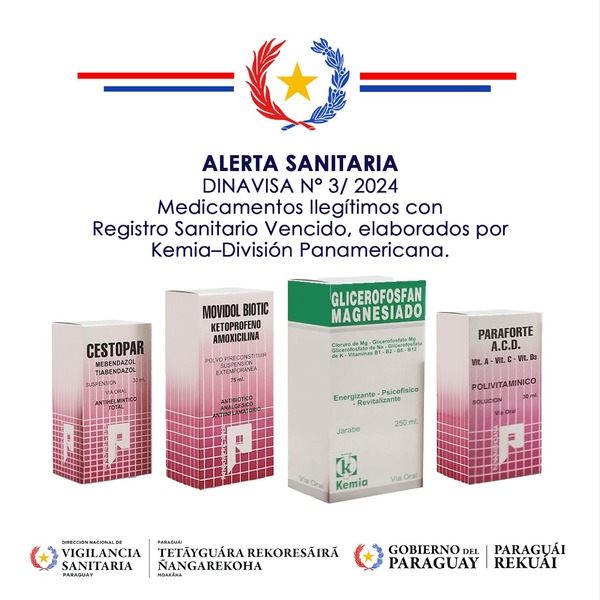 Dinavisa emite alerta sanitaria por venta de medicamentos con registros vencidos - .::Agencia IP::.