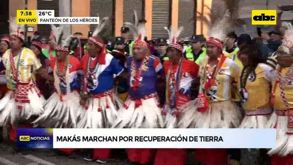 Video: Makás marchan por recuperación de tierras - ABC Noticias - ABC Color