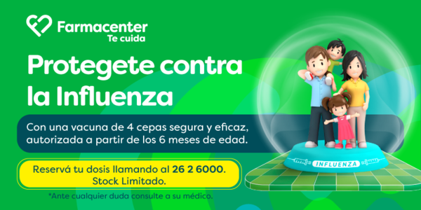¡Farmacenter invita al rollo a defenderse de la influenza!
