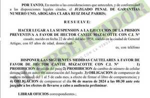Otorgan medidas sustitutivas a procesado por lesión de confianza