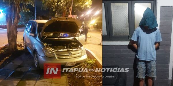 CAP. MIRANDA: CONDUCTOR EBRIO SUBIÓ A UNA VEREDA TRAS PERDER EL CONTROL - Itapúa Noticias