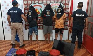 Tres aprehendidos por hurto domiciliario