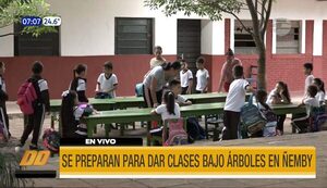 ¡Lamentable! Dan clases bajo árboles en escuela de Ñemby | Telefuturo