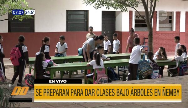 ¡Lamentable! Dan clases bajo árboles en escuela de Ñemby | Telefuturo