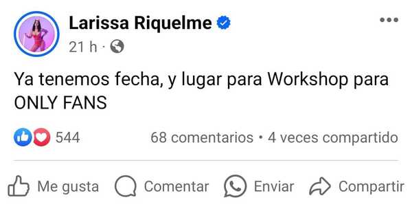 Larissa Riquelme anuncia que dará clases sobre venta de "contenido exclusivo" - Teleshow