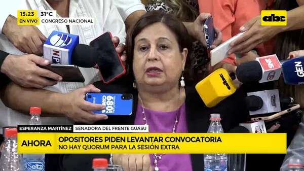 No hay números: Frente democrático retira convocatoria a sesión - Ensiestados - ABC Color