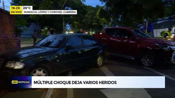 Video: múltiple choque sobre la avenida Mcal. López deja varios heridos - ABC Noticias - ABC Color