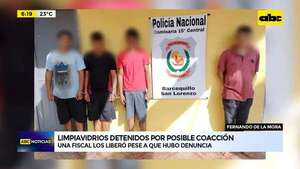 Video: Limpiavidrios detenidos por supuesta coacción  - ABC Noticias - ABC Color
