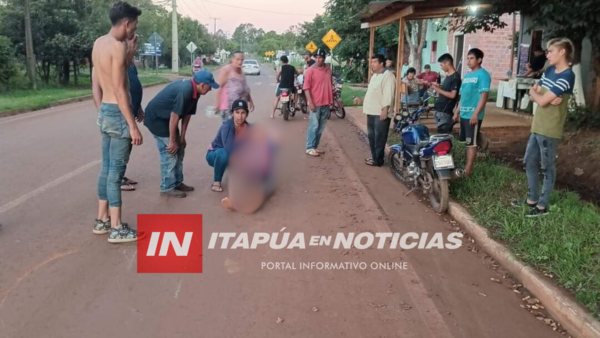 MOTOCICLISTAS RESULTARON HERIDAS TRAS CAÍDA EN CAMBYRETÁ - Itapúa Noticias