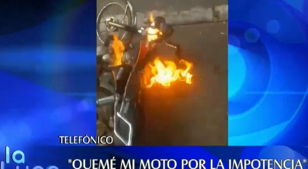 Quemó su moto porque la PMT quiso coimearle - Noticias Paraguay