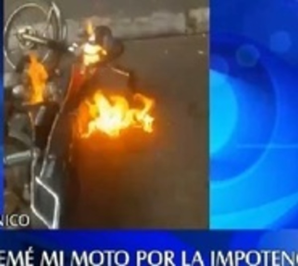 Quemó su moto porque la PMT quiso coimearle - Paraguay.com