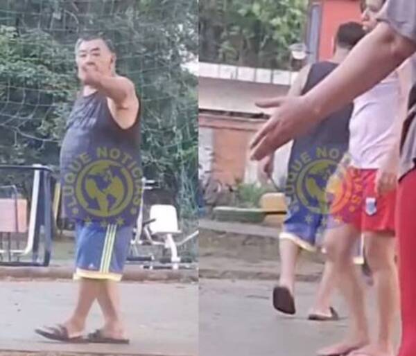 [VIDEO] Le molestaba la música y salió con pistola a amenazar a todos