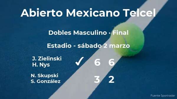 Final del torneo de Acapulco: Zielinski y Nys derrotan a Skupski y González - Tenis - ABC Color