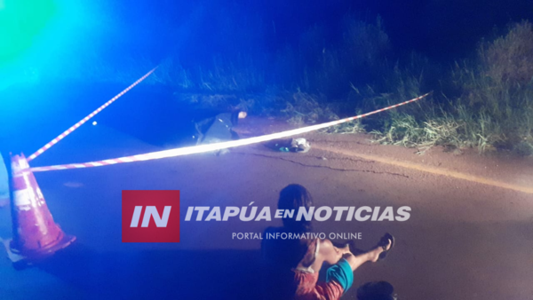 PEATÓN FALLECIÓ TRAS SER EMBESTIDO POR UNA MOTOCICLETA EN NARANJITO - Itapúa Noticias