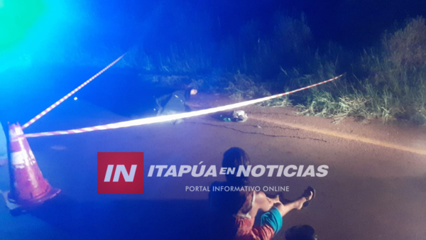 PEATÓN FALLECIÓ TRAS SER EMBESTIDO POR UNA MOTOCICLETA EN NARANJITO  - Itapúa Noticias