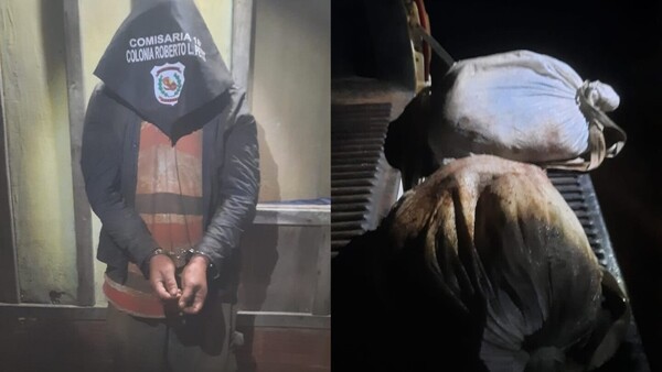 Paso Horqueta: Cae supuesto abigeo con bolsas de carne