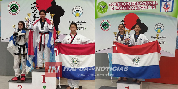 DOS JÓVENES PROMESAS DEL TAEKWONDO DE CAMBYRETÁ BRILLARON EN URUGUAY - Itapúa Noticias