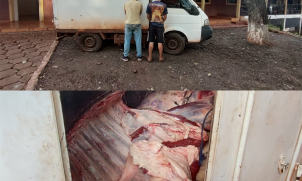 Atrapan a dos sujetos que transportaban carne de contrabando