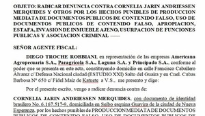 Multinacional denuncia atropello jurídico en disputa por tierras
