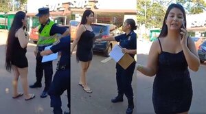 Ebria y prepotente: acompañante encaró a policías tras protagonizar accidente - Radio Imperio 106.7 FM