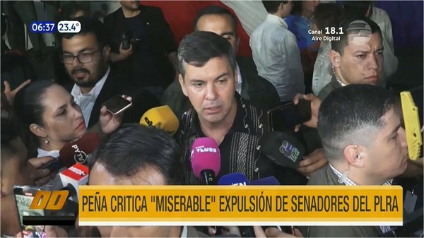 Peña tildó de "miserable" a la expulsión de cartistas del PLRA - Noticias Paraguay