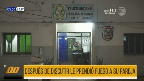 Mujer derramó combustible a su pareja y le prendió fuego