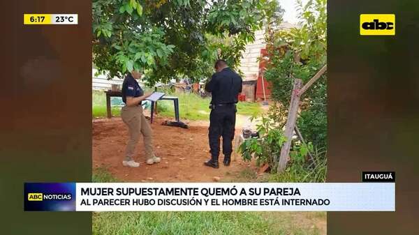 Video: Mujer supuestamente roció y quemó a su pareja - ABC Noticias - ABC Color