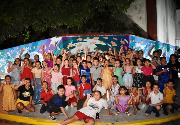 Mural artístico en Pilar con la participación de 150 niños y niñas - .::Agencia IP::.