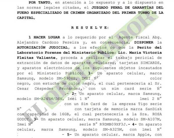 Someterán a peritaje dispositivos incautados de presunto traficante de armas