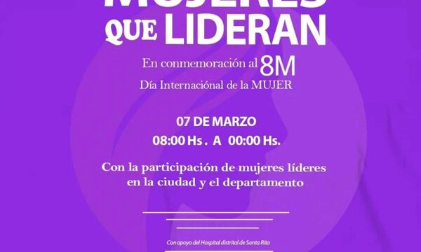 Preparan actividad por día de la mujer en Santa Rita