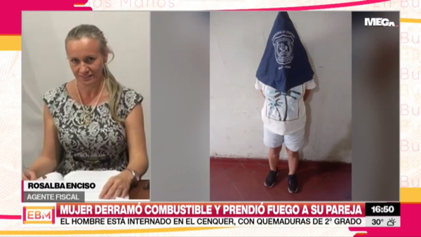 Imputaron a mujer que prendió fuego a su pareja en Itauguá - Megacadena - Diario Digital