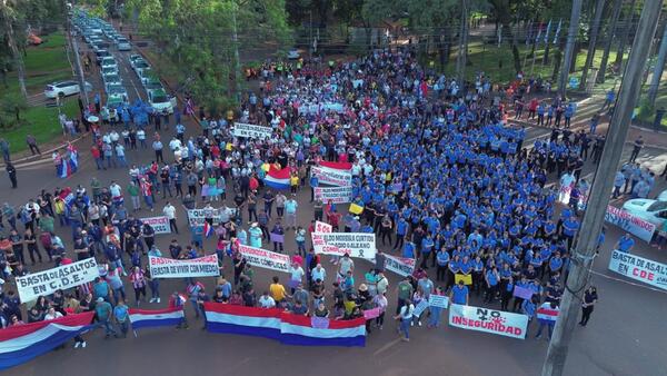 Ciudad del Este hizo escuchar su voz contra la inseguridad | 1000 Noticias