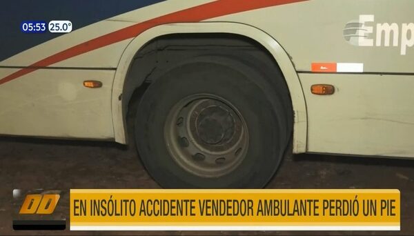 Vendedor ambulante perdió un pie en insólito accidente | Telefuturo