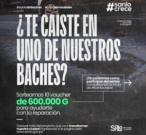 "¿Te caíste en uno de nuestros baches?", la llamativa campaña de la Municipalidad de San Lorenzo - San Lorenzo Hoy