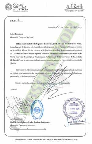 Corte oficializó nuevo urgimiento al Senado para que trate la “Ley Antichicanas”