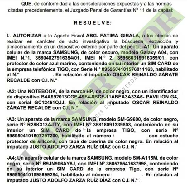 Ordenan pericia biológica y extracción de datos en caso de abuso a menor