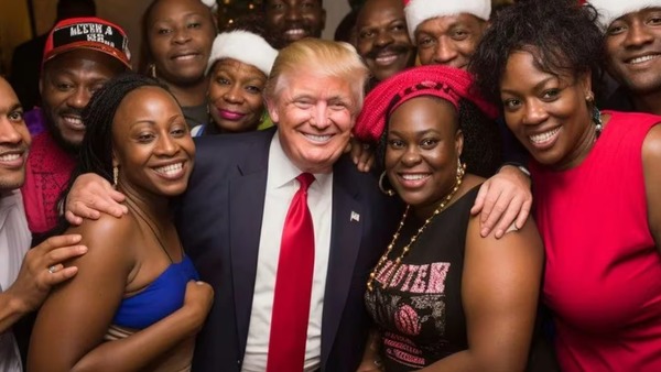 Suplantan a Donald Trump con IA junto a votantes afroamericanos en plena campaña - Megacadena - Diario Digital