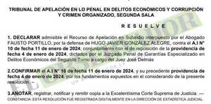 Cámara ratifica convocatoria a preliminar para Hugo Javier y otros 2 acusados