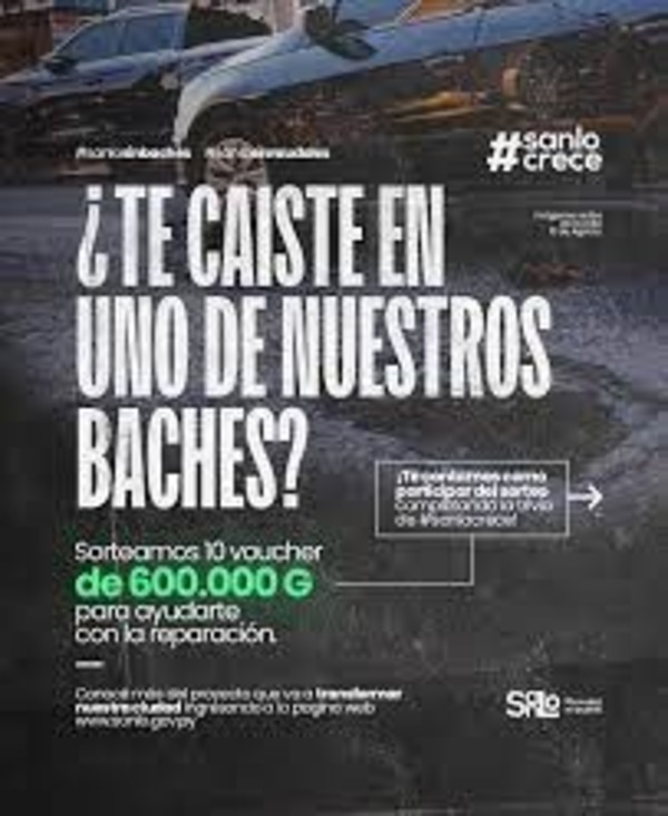 Municipalidad de San Lorenzo lanzó peculiar sorteo para quienes cayeron en baches - El Independiente