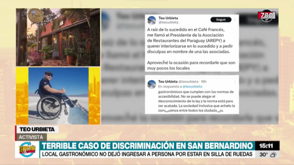Activista hace un llamado a la conciencia luego de que le negaran el ingreso a un local gastronómico - Megacadena - Diario Digital