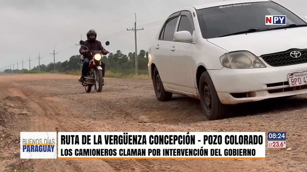 Calamitosa ruta Pozo Colorado - Concepción es la pesadilla de camioneros - Noticias Paraguay
