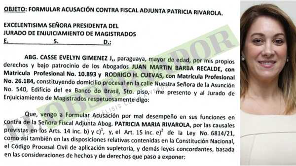 Acusan por mal desempeño a Fiscal Adjunta Patricia Rivarola por ratificar desistimiento de denuncia contra Arévalo
